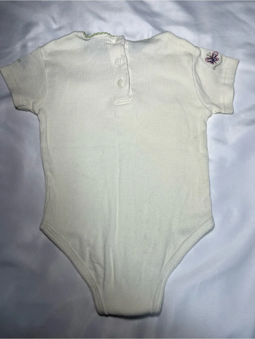 Vintage 2001 Blue’s Clues Bodysuit Butterfly White Purple Girls Size 3T